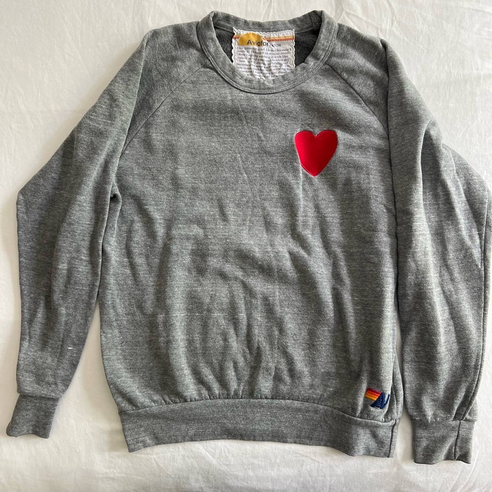 Aviator Nation Grey Crewneck Sweater Small S